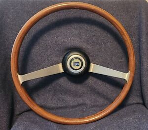 Vintage Lancia Steering Wheel For Fulva Coupe 400mm Wood Rim 1960s-1970s 2 Spoke