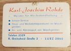 Taschenkalender Karl Joachim Rohde Simson und Hausgerte Service Lbz 1988, DDR 