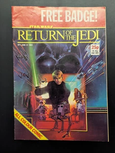 Return of the Jedi No 1 June 22nd 1983, Star Wars Weekly UK Marvel Comic - Foto 1 di 5