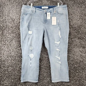 Torrid Womens Distressed Sophia Crop Skinny Blue Jean Size 20 - Picture 1 of 7