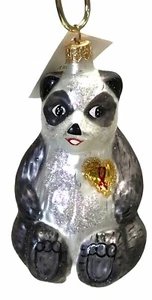 Radko WINTERBÄRENHERZ 1996 Panda Glas Weihnachtsschmuck Neu mit Etikett - Bild 1 von 4