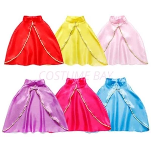 Niñas Princesa Capa Capa Disfraz Cuento Semana Halloween Cumpleaños Multicolor - Imagen 1 de 8