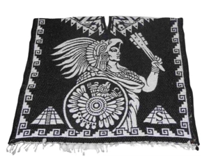 Poncho mexicano sacrificio guerrero azteca unisex adulto - Imagen 1 de 20