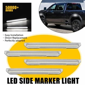 For 20-23 GMC Sierra 2500HD 3500HD LED Fender Side Marker Lights Front Rear 4PCS - Picture 1 of 14