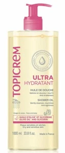 Topicrem Ultra Hydratant Shower Oil 1000ml/1 Litre-Nourishing Dry Sensitive Skin - Picture 1 of 6