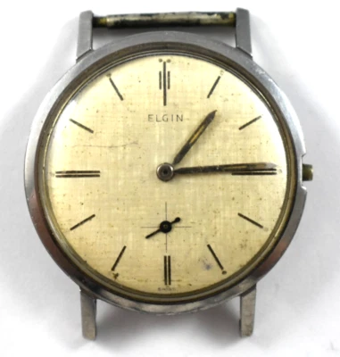 Vintage Swiss Made Elgin Manual Wind 17J 771 34mm Case Wrist Watch lot.v9 - Image 1 of 4