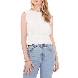 Blusa para mujer 1.State Bon Voyage satinada a lunares espalda en V parte superior abierta B4HP - Imagen 1 de 2