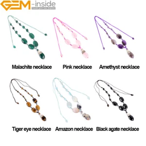 Natural Malachite Amethyst Amazonite Beaded Jewelry Sets Earrings Bangle Pendant - Picture 1 of 74