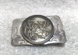 Hawaii Statehood The 50th State Coin Nickel Silver Engraved Belt Buckle Great - Picture 1 of 10
