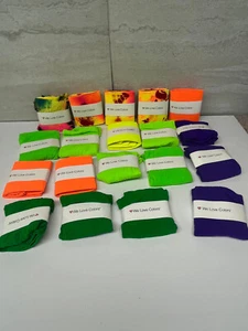 19 We Love Colors Trouser Socks Womans Green Blue Purple Multi-Colored Knee High - Picture 1 of 3