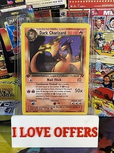 POKEMON 1st EDITION TEAM ROCKET DARK CHARIZARD #21 RARE READ - Picture 1 of 12