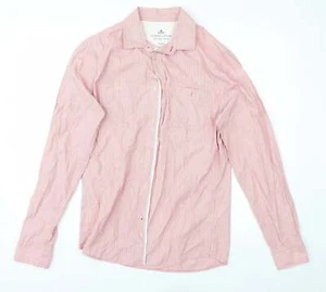 Easy Mens Pink Striped Cotton blend Size S Round Neck - Picture 1 of 12