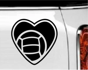 Heart - Volleyball Vinyl Decal Home Décor 6" x 6" - Picture 1 of 1