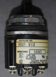 Allen Bradley 800T-U12 Potentiometer 500Ω  OHMS Series P  300 volts AC 2 Watt - Picture 1 of 9