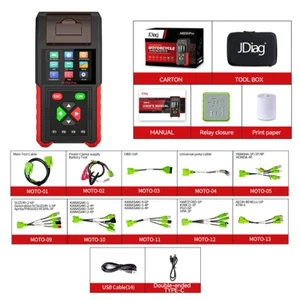 Motorcycle Scanner Original JDiag M200 PRO Full Version with Honda ECU Remapping - Picture 1 of 10