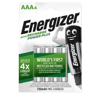 4 x ENERGIZER Akkus Batterien Micro AAA HR03 NiMh 1,2V 700mAh Power Plus Telefon - Bild 1 von 1