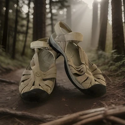 Sandalias activas de gamuza beige impermeables Keen para mujer talla 7 Foto 1 de 4