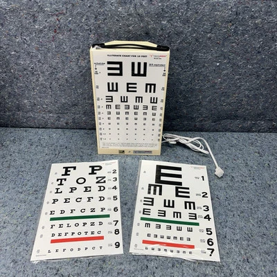 Gabinete de prueba de examen ocular iluminado Tech-Med de colección con gráficos de prueba Foto 1 de 4