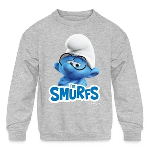 Brainy Smurf - The Smurfs Intellectual Look Design Kids' Crewneck Sweatshirt - Picture 1 of 10