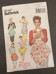 Butterick B6467 bavaglino o mezzo grembiule S M L XL modello cucito non tagliato 2017 volant - Foto 1 di 2