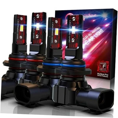 Light Bulbs, HB3+HB4 Fog Bulbs Combo 6500K Xenon White Extremely 9005+9006 - Image 1 of 4