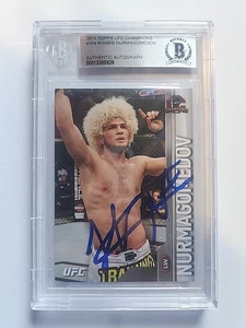 Khabib Nurmagomedov 2015 Topps UFC Champions Auto Signed Slabbed Beckett BAS 2 - Picture 1 of 2