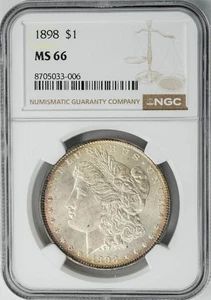 1898 Morgan Silber Dollar $ MS66 NGC 950550-22 - Bild 1 von 5