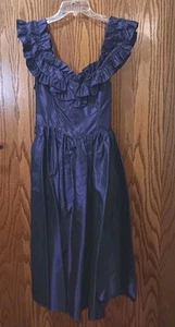 VTG Gunne Sax Prom Dress Small Regencycore Whimsigoth Dark Romantic - Picture 1 of 6