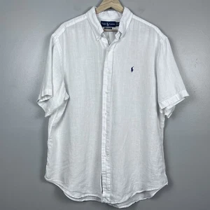 Ralph Lauren Men's Classic Fit 100% Linen Lightweight Button Down Shirt Size XL - Picture 1 of 11