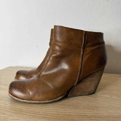 Kork - Botines al Tobillo Natalya Cuero Coñac Fácil Tacón Grueso para Mujer Talla 9M Boho Foto 1 de 4