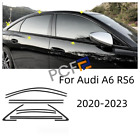 For Audi A6 RS6 2020-2023 Black Steel Window Molding Trim Decoration Strips