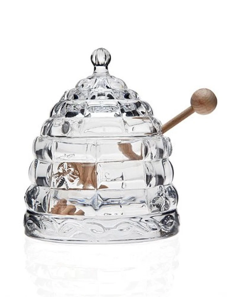 StudioSilversmiths 44153 Beehive Crystal Honey Jar Cominhkpr15706