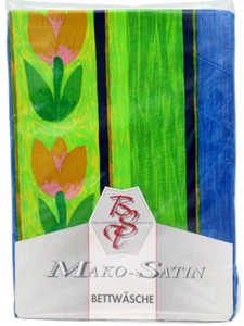 Mako-Satin Bettwäsche – Tulpen Design – 135x200 + 80x80 cm – NEU & OVP - Bild 1 von 5