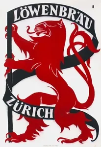 Original vintage poster LOWENBRAU BEER RED LION 1926 Baumberger - Picture 1 of 1