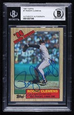 1987 Topps Roger Clemens #1 BAS Certified BGS Encased Auto