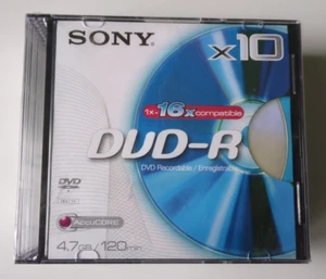 10 x Sony DVD-R 120min 4.7GB / DVD Recordable **NEW AND SEALED** - Picture 1 of 4