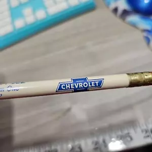 Vintage Pencil Chevrolet Advertising Houston White Blue Houston Texas Double - Picture 1 of 8