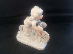 Vintage Continental Porcelain Cycling Figure on Racing Bike Figurine Memorabilia - Picture 1 of 4