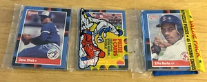 1988 Rack Pack TWO Rookies Showing: Lance Johnson & Ellis Burks + Dave Stieb - Picture 1 of 2