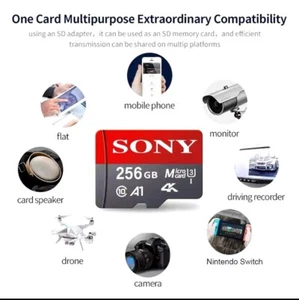 Sony Memory Card Class 10 High Speed - 128GB + Adapter - Picture 1 of 4