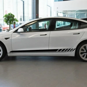Car Decals Rally stripes 82'' for Tesla Model 3 Lower Door Panel Stickers ZC1367 - Imagen 1 de 4