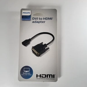 Philips DVI to HDMI Adapter Black - NEW - Picture 1 of 4