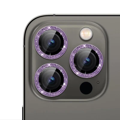 For iPhone 14 Pro 6.1" Tempered Glass Camera Lens Protector Glitter Sparkle Ring - Image 1 of 4