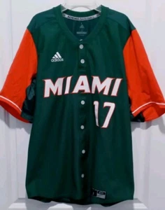 Adidas Miami Hurricanes Sample Team Player Issue Baseball Jersey Sz. SMALL NWOT - Picture 1 of 4