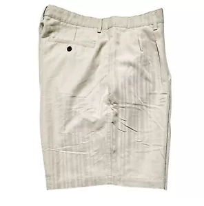 Caribbean Joe Chino Mens Lets Go Shorts Size 36 Wheat Pleated 4 Pocket EUC! - Picture 1 of 13