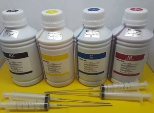 4 x 500ml Refill inkjet Dye Ink compatible for HP Canon Dell Brother Epson Print - Picture 1 of 2