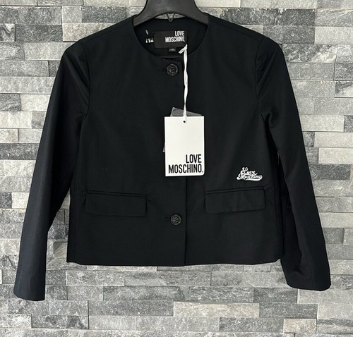 Blazer da donna Love Moschino taglia 8 bottoni anteriore elegante