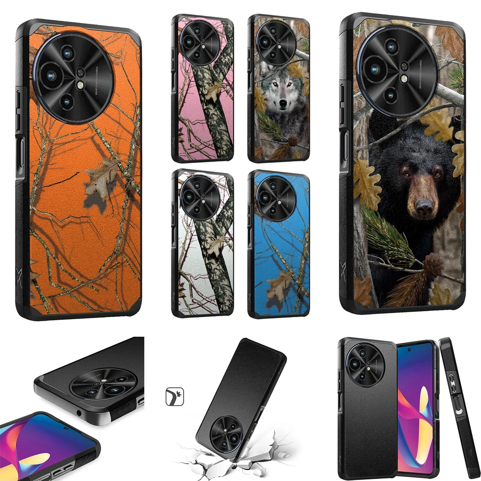 CASESONDECK For [TCL 50 XL 5G][HYBRID ARMOR][Dual Two Piece Case]Combat Camo