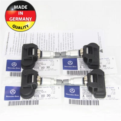 Juego de 4 sensores de monitoreo de presión de neumáticos A0009050030 TPMS para Benz C300 Foto 1 de 4
