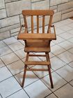 Vintage Wooden Doll High Chair 26